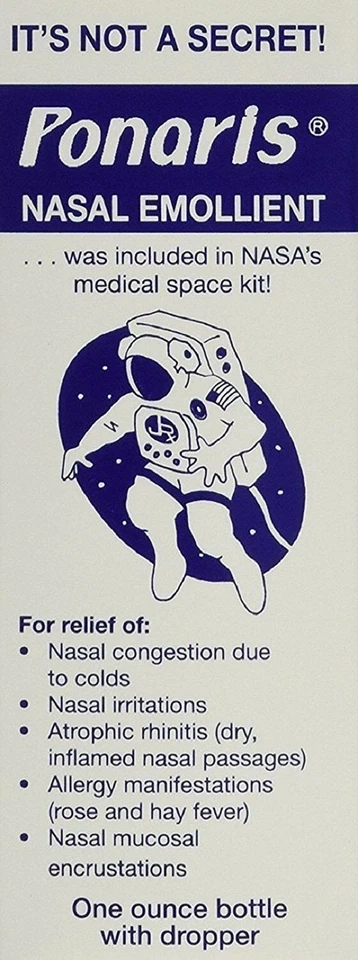 Gotas emolientes nasales Ponaris alivio de la irritación nasal y la congestión 1 oz paquete de 2 Foto 1 de 2