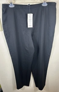 EILEEN FISHER Straight Ankle Hose Damen L schwarz 100% WOLLE leicht Stretch - Bild 1 von 11