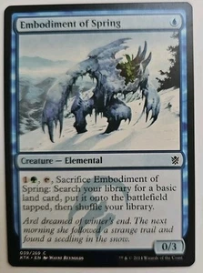 MTG Magic The Gathering Card Embodiment of Spring Creature Elemental Blue KTN  - Picture 1 of 2