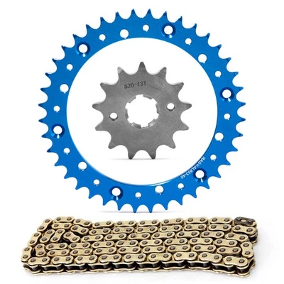 Chain Sprocket Kit 520 Pitch 13T 40T for Yamaha YZ465 1980 1981 YZ400 77-79 Blue - Изображение 1 из 4