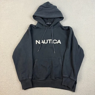 Vintage Nautica Sweater Hoodie 90s Y2K Classic Center Logo Men's Large Jumper - Image 1 of 4