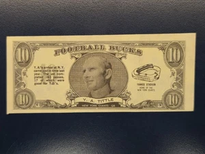 1962 Topps Football Bucks #11 Y.A. Tittle HOF New York Giants - Picture 1 of 2
