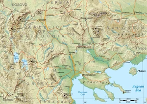Macedonia Europe Country City Political Physical Road Wall Map Poster Art Print - Picture 1 of 1