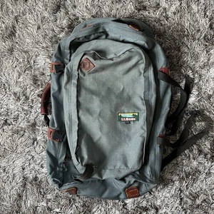 Vintage LL BEAN Convertible Backpack Duffle Bag Green Hiking Camping Travel USA - Picture 1 of 20