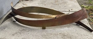Abstract  Ribbon Metal Wall Art MCM Brutalism ARHO  Ceremonia Sculpture - Picture 1 of 13
