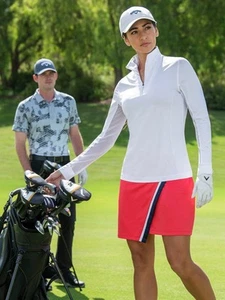 Callaway TrueSculpt Opti-Dri Skort Taschen Stretch Faux Wickel Slip Golf XL *neu mit Etikett* - Bild 1 von 4