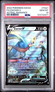 PSA 10 POKEMON SWORD & SHIELD ASTRAL RADIANCE #TG21 FULL ART/ZACIAN V - Picture 1 of 2