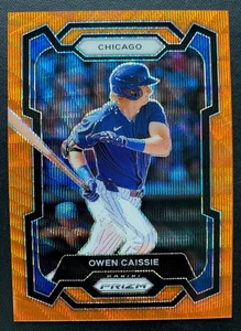 2024 Panini Prizm Orange Wave Prizm OWEN CAISSIE #82 CHICAGO CUBS SP /49 - Picture 1 of 2