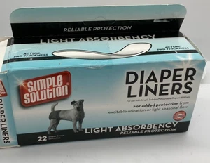 Simple Solution Dog Disposable Diaper Liners Light Absorbency 22 Count - Picture 1 of 1