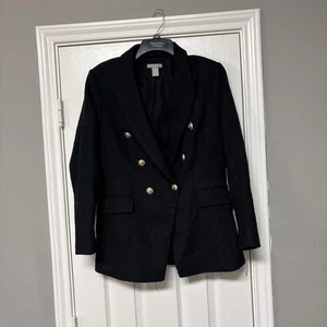hm blazer giacca donna taglia media doppiopetto bottoni oro spedizione gratuita - Foto 1 di 8