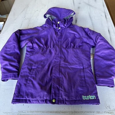 Burton Dryride Snowboarding Jacket Girls Xl Purple Lined Full Zip Hooded - Image 1 of 4