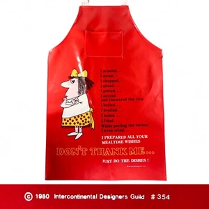 “Don’t Thank Me” Vintage Apron 1980 International Designers Guild #354 - Picture 1 of 5