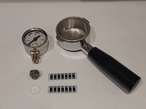 Portafiltro desnudo La Pavoni - Pre Mil 49 mm y tiras de temperatura y manómetro M11 - Imagen 1 de 12