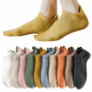 Womens Low Cut Ankle Socks Ladies Short Trainers Sneakers Comfy Soft Boat Socks - Picture 1 of 23