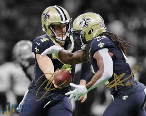 Derek Carr Alvin Kamara New Orleans Saints Signed Photo Autograph Print - Picture 1 of 6