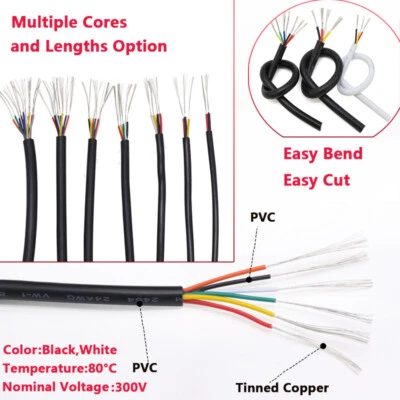 24AWG Multicore Electronic Wires Multiconductor 300V Cable Line - Image 1 of 4