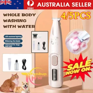 Pet Dog Electric Groomer Trimmer LED Waterproof Pet Foot Hair Cat Dog Paw Shaver - Picture 1 of 16