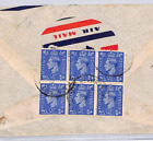 GB USED ABROAD Japan AUSTRALIA FPO 1940s Illustrated Air Cover 2d BLOCK ZN178