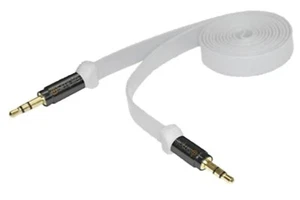 iSimple ISMJ56W 6FT Flat Headphone AUX Cable 3.5mm to 3.5mm Male to Male Wire - Picture 1 of 1