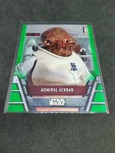Star Wars Topps Holocron 2020 Green Parallel Insert Card Reb-21 Admiral Ackbar - Picture 1 of 1
