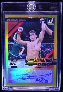 2022 Donruss UFC Signature Series Demian Maia Gold Auto #/10 - Foto 1 di 2