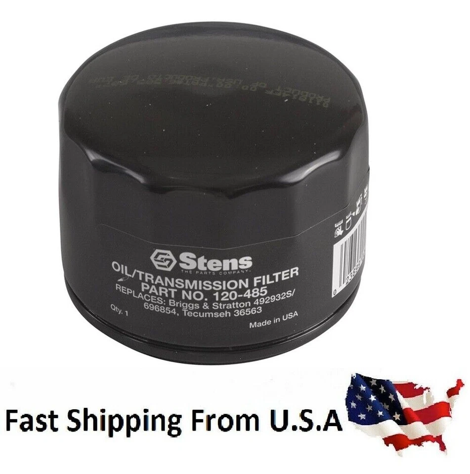 Filtro de aceite Stens 120-485 se adapta a Briggs & Stratton 842921, 492932S, Kubota B20 Foto 1 de 1