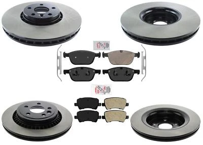 OE Volvo Style Front & Rear Carbon Disc Rotors & Pads For XC60 XC-60 2010-2015 - Image 1 of 4