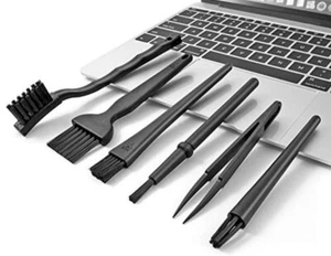 6 pièces kit brosse de nettoyage clavier nettoyant brosse d'ordinateur antistatique pour ordinateur portable - Photo 1/12