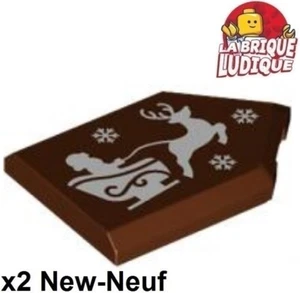 LEGO 2x Kachel Platte Modified 2x3 Fünfeckige Schlitten Vaters Weihnachts Santa - Picture 1 of 1