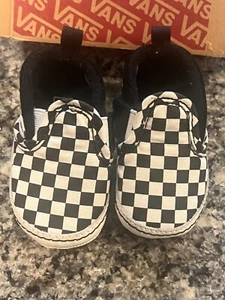Vans Kleinkind Baby Schuhe schwarz weiß kariert Slipper V Krippe VN0A2XSLFB7 Größe 3 - Bild 1 von 6