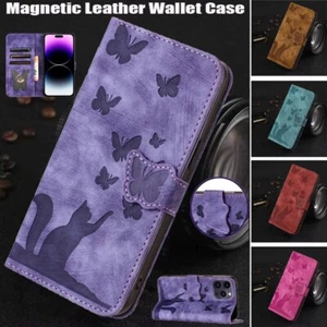 For iPhone 16e 16 15 14 13 12 11 Pro Max 8 7 Plus Case Flip Leather Wallet Cover - Picture 1 of 73