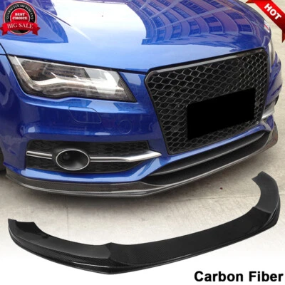 Kit de carrocería alerón labial parachoques delantero carbono real para Audi A7 Sline S-Line 2012-2014 Foto 1 de 4