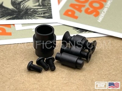 PACIFIC SONS Black Titanium Screw & Pivot Kit for Spyderco Para 3 Pocket Knife