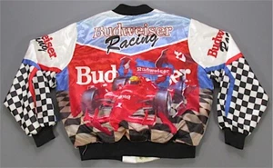 Rare Vintage CHALK LINE Budweiser Racing IndyCar Fanimation Bomber Jacket 90s XL - Picture 1 of 12