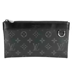 LOUIS VUITTON M44323 Pochette Discovery PM Pouch Monogram Eclipse Gray Black - Picture 1 of 9