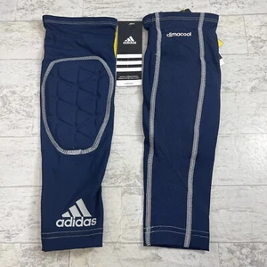 1 Pair Genuine ADIDAS Ironskin Elbow Pad Arm Sleeve Compression Navy Blue Small - Picture 1 of 8