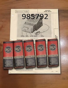 Vintage 1946-48 Chevy Push Button Radio #985792(truck)Tube set + FREE Photofacts - Picture 1 of 1