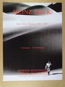 2011 Heinz Mack Early Metal Reliefs 1957-1967 Ausstellung Vintage Print Ad - Bild 1 von 1