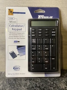 2002 Targus USB Mini Calculator and Keyboard, 3ft Retactable USB Cable - Picture 1 of 4