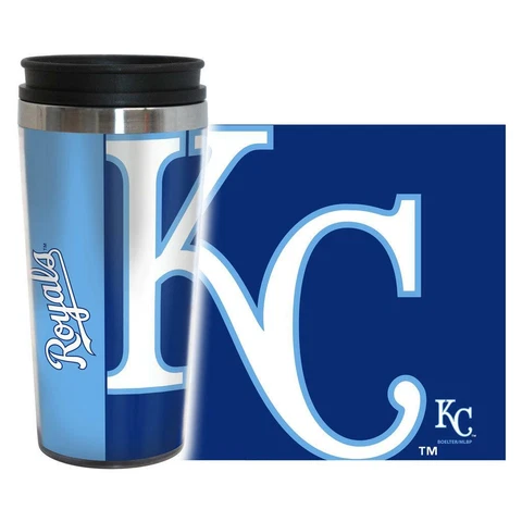 Kansas City Royals 14oz Full Wrap Travel Mug - Hype Style [NEW] Tumbler Coffee Cover