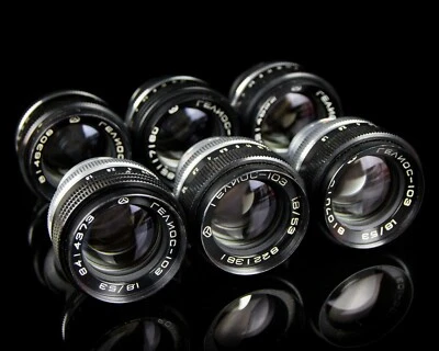 HELIOS 103 Soviet Lens 53mm f /1.8 copy Sonnar Mount CONTAX RF - 6 pieces - Image 1 of 4