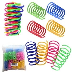 30 Pcs Colorful Cat Spring Toys Plastic Coil Spiral Springs for Kitten Swatting - Picture 1 of 5