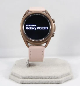 Samsung Galaxy Watch3 Mystic Bronze (SM-R850)Pink Strap (Faux Leather) - Picture 1 of 9