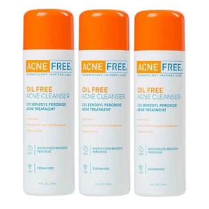 AcneFree Oil-Free Acne Cleanser Benzoyl Peroxide 2.5% Acne Face Wash, 8 Ounce - Picture 1 of 6