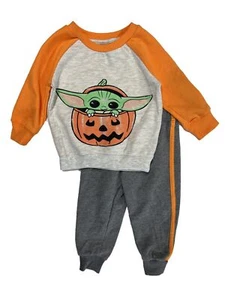 Star Wars Infant Boys The Mandalorian Baby Yoda Halloween 2 Piece Outfit 3T - Picture 1 of 1