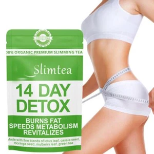 100% Pure Natural Detox Tea 14 Days Organic Slimming Tea Fat Burn Weight Loss AU - Picture 1 of 12