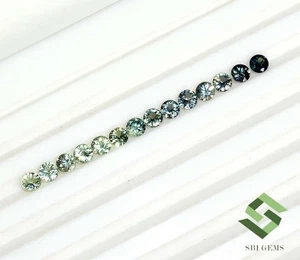 3 mm Natural Green Sapphire Round Diamond Cut Lot 14 Pcs 1.90 CTS Loose Gemstone - Picture 1 of 6
