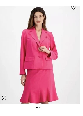 TRAJE FALDA LESUIT/NUEVO CON ETIQUETA/TALLA 18/AL POR MENOR $240/FORRADO/FALDA 24"/FUCSIA Foto 1 de 2