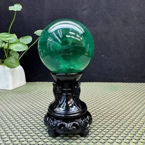 Sfera di quarzo fluorite verde naturale 486 g sfera di cristallo Reiki gemma curativa decorazione - Foto 1 di 6