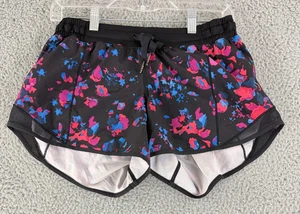 Pantalones Cortos Lululemon Hotty Hot Para Mujer Talla 6 Negros Florales Tirar con Cordón Correr - Imagen 1 de 12